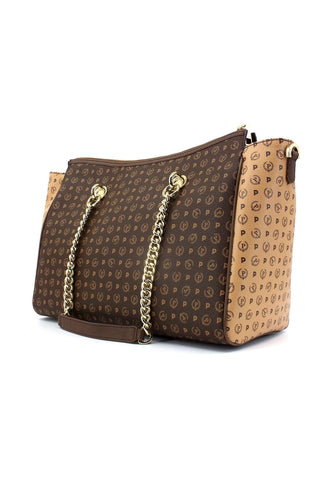 POLLINI Borsa Tote Marrone Crema TE8518PP0HQ5330A - Sandrini Calzature e Abbigliamento