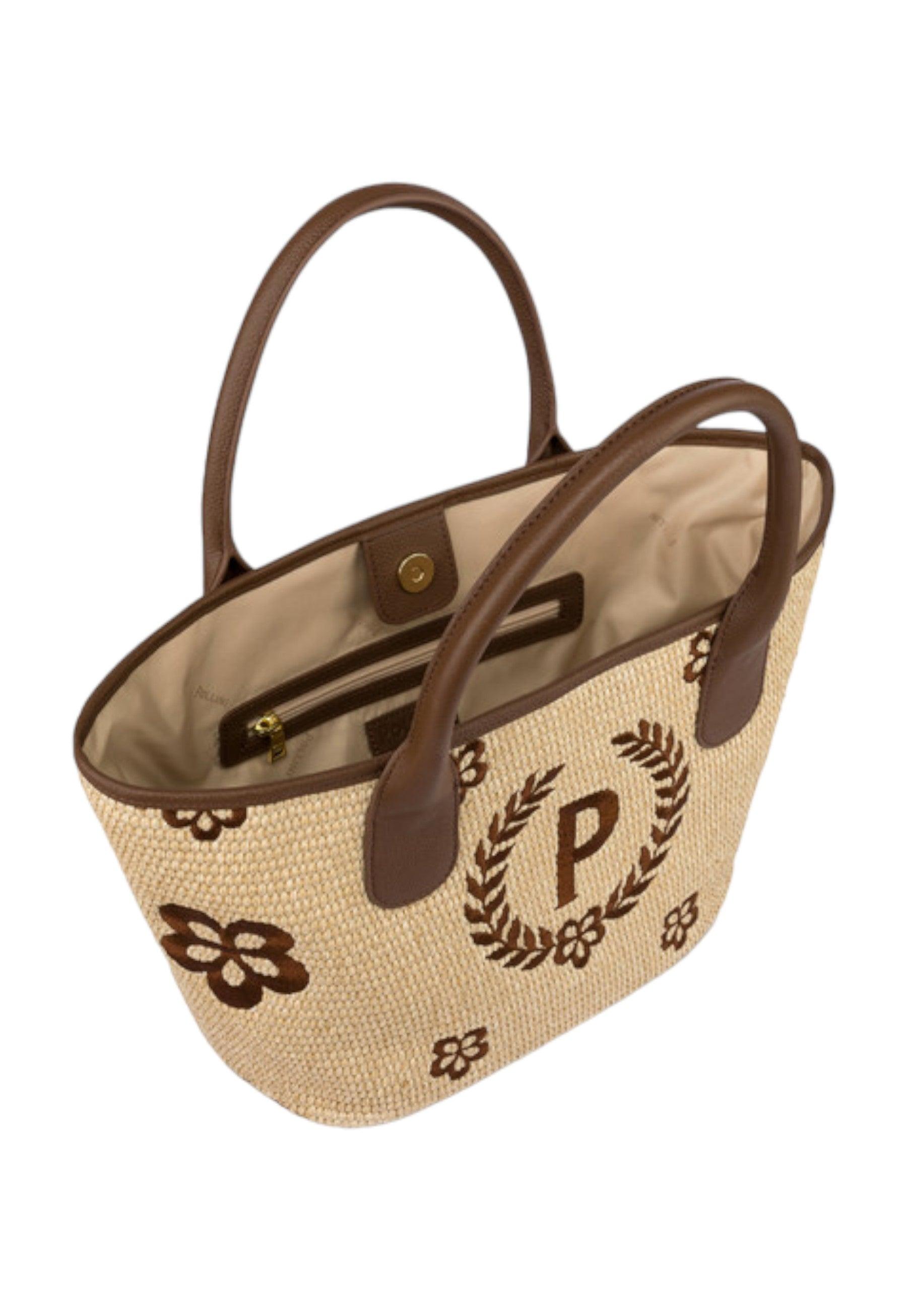 POLLINI Borsa Tote Small Donna Natural Testa di Moro TE8482PP0EQ1T10A - Sandrini Calzature e Abbigliamento