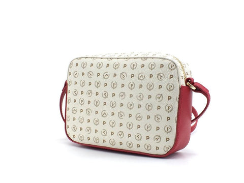 POLLINI Borsa Tracolla Crossbody Loghi Avorio Rosso TE8414PP03Q1110B - Sandrini Calzature e Abbigliamento