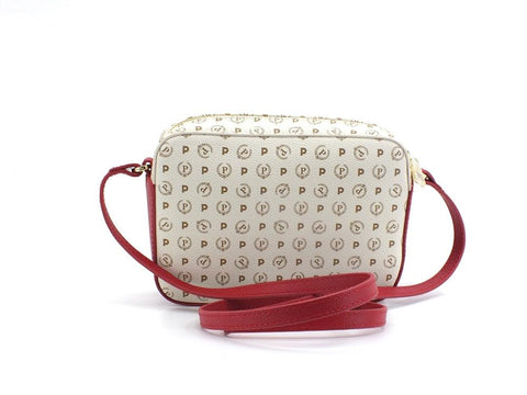 POLLINI Borsa Tracolla Crossbody Loghi Avorio Rosso TE8414PP03Q1110B - Sandrini Calzature e Abbigliamento