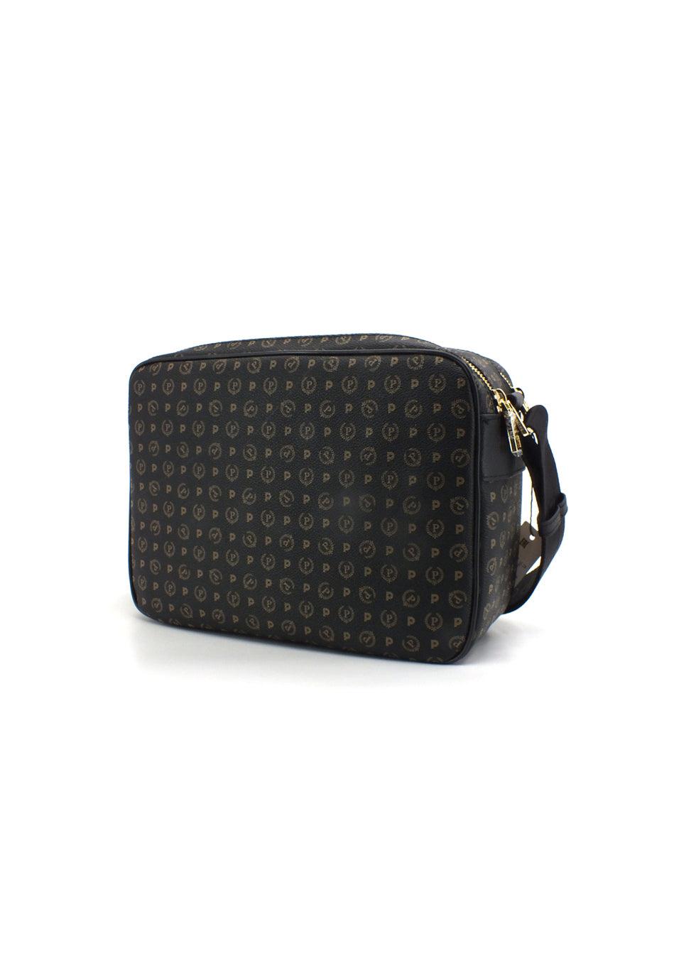 POLLINI Borsa Tracolla Messanger Loghi Nero Rosso TE8402PP02Q1100A - Sandrini Calzature e Abbigliamento