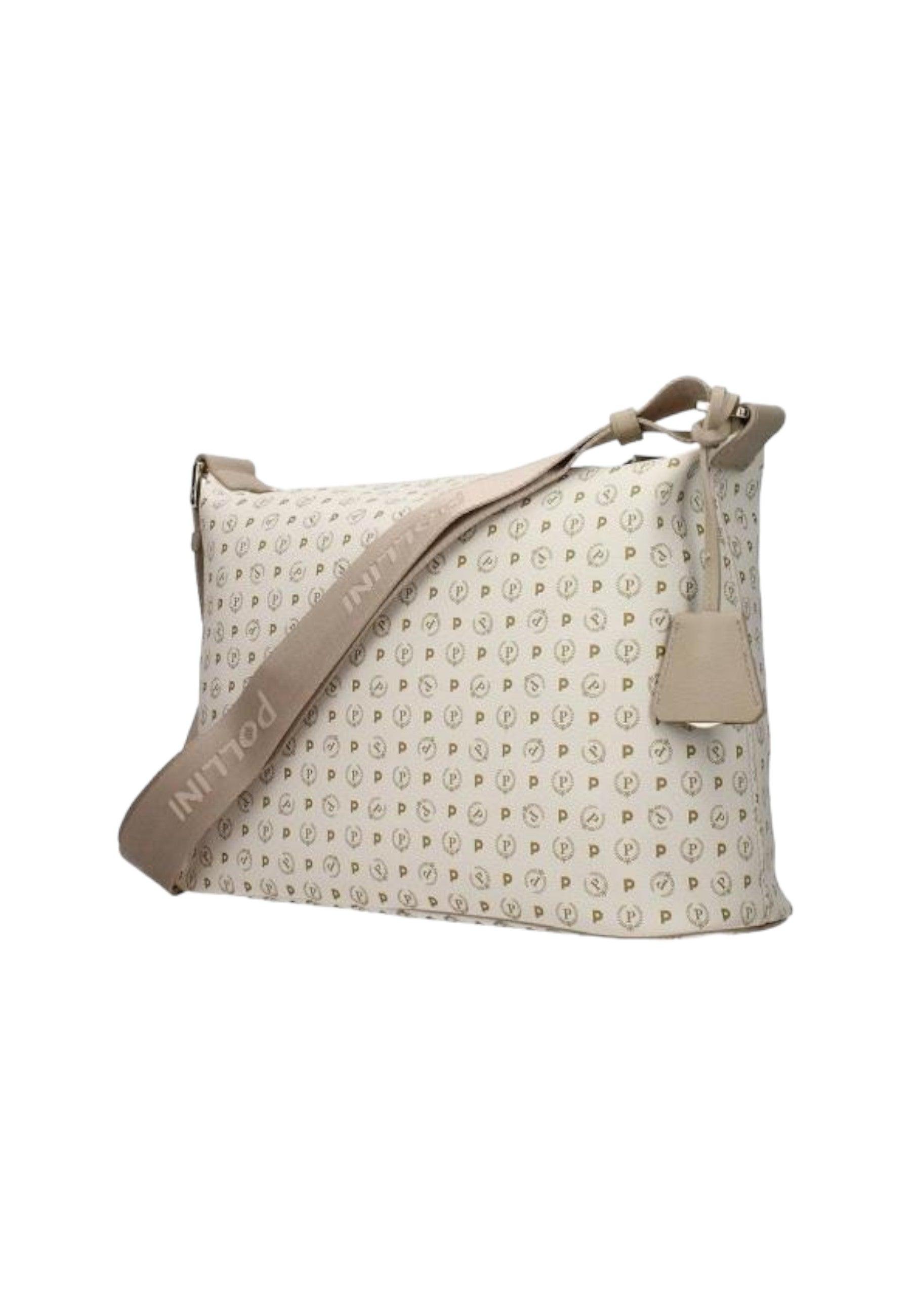 POLLINI Borsa Tracolla Messenger Donna Avorio Ghiaccio TE8400PP02Q1110A - Sandrini Calzature e Abbigliamento