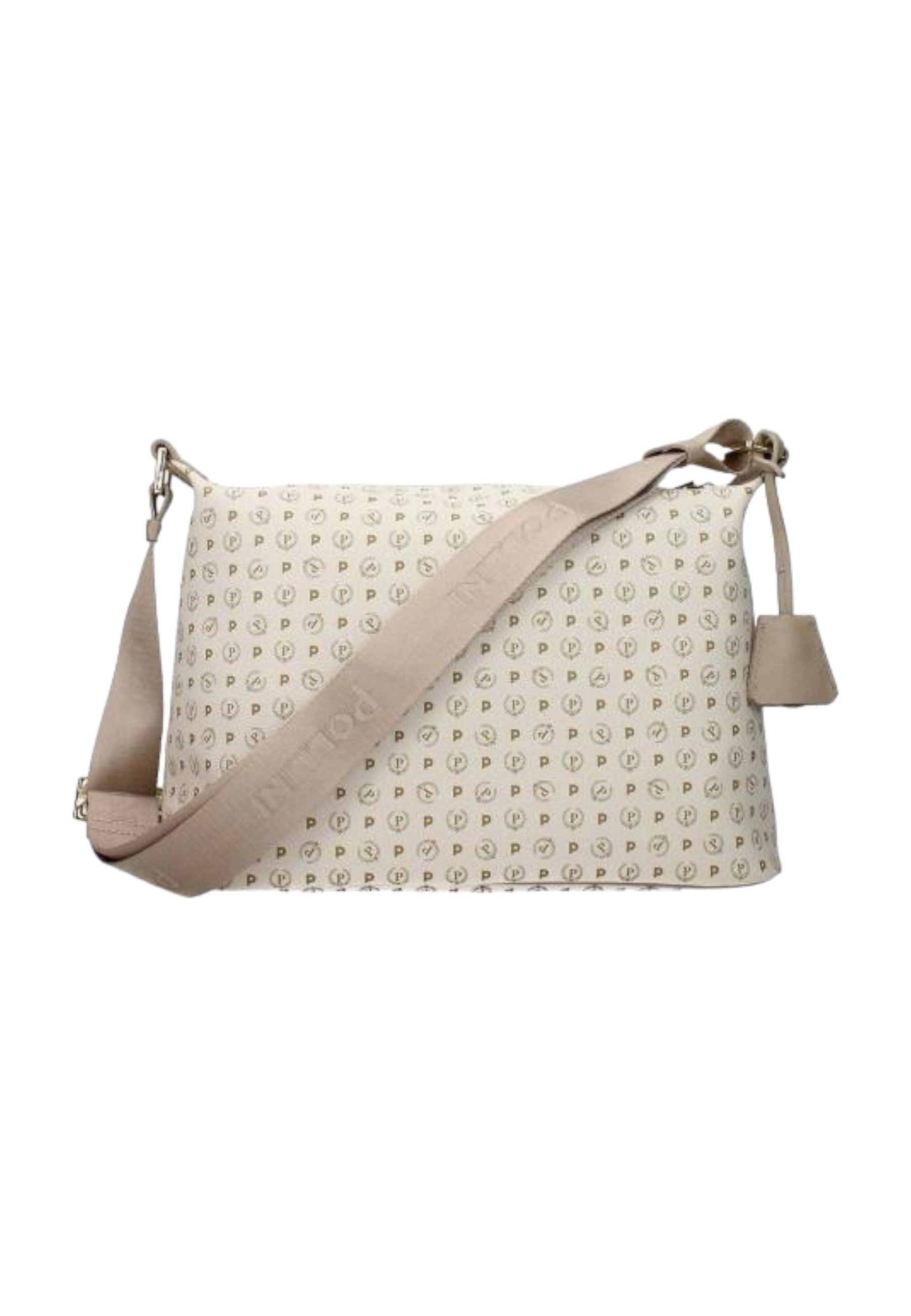 POLLINI Borsa Tracolla Messenger Donna Avorio Ghiaccio TE8400PP02Q1110A - Sandrini Calzature e Abbigliamento