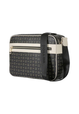 POLLINI Borsa Tracolla Messenger Donna Nero Avorio TE8402PP02Q1100C - Sandrini Calzature e Abbigliamento