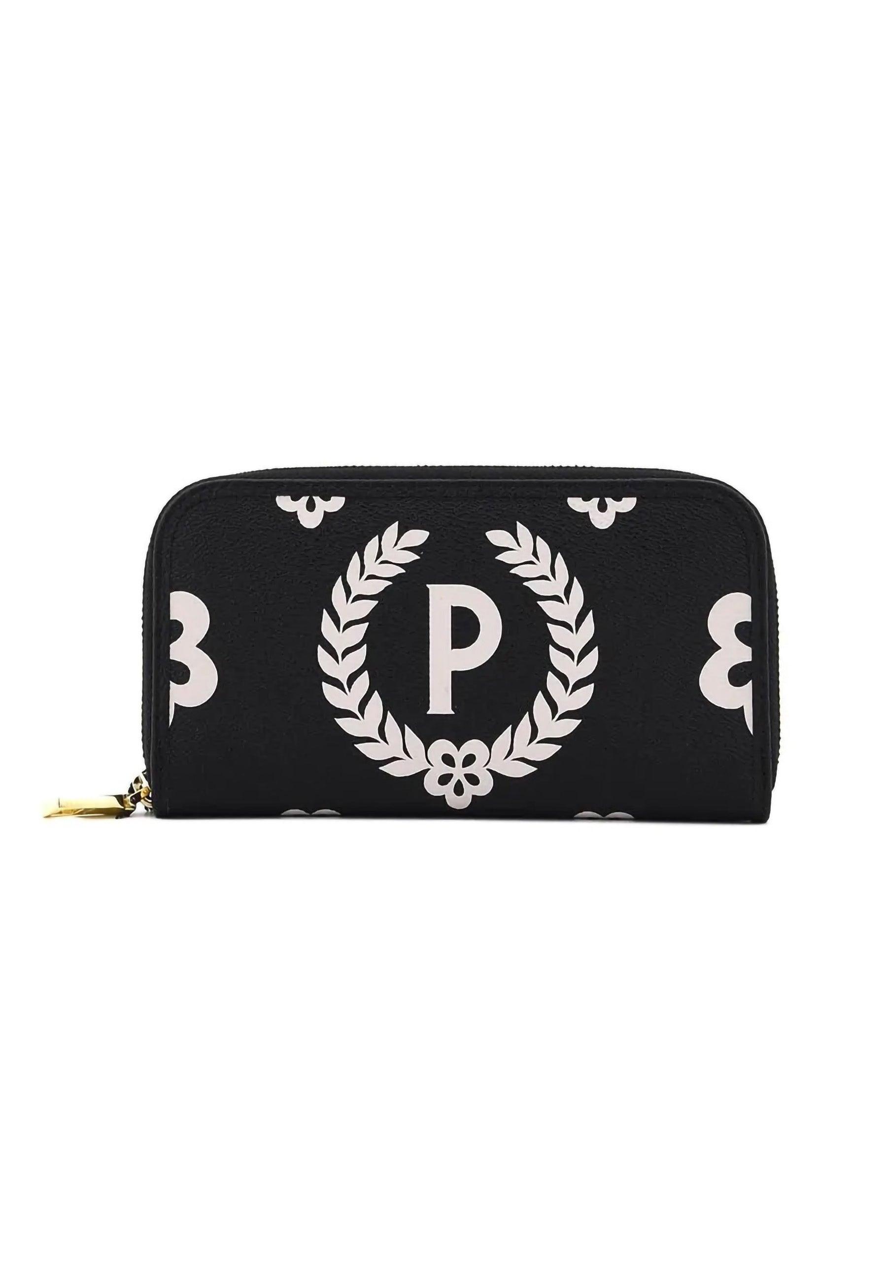 POLLINI Portafoglio Donna Nero Bianco TE9001PP02Q1E00A - Sandrini Calzature e Abbigliamento