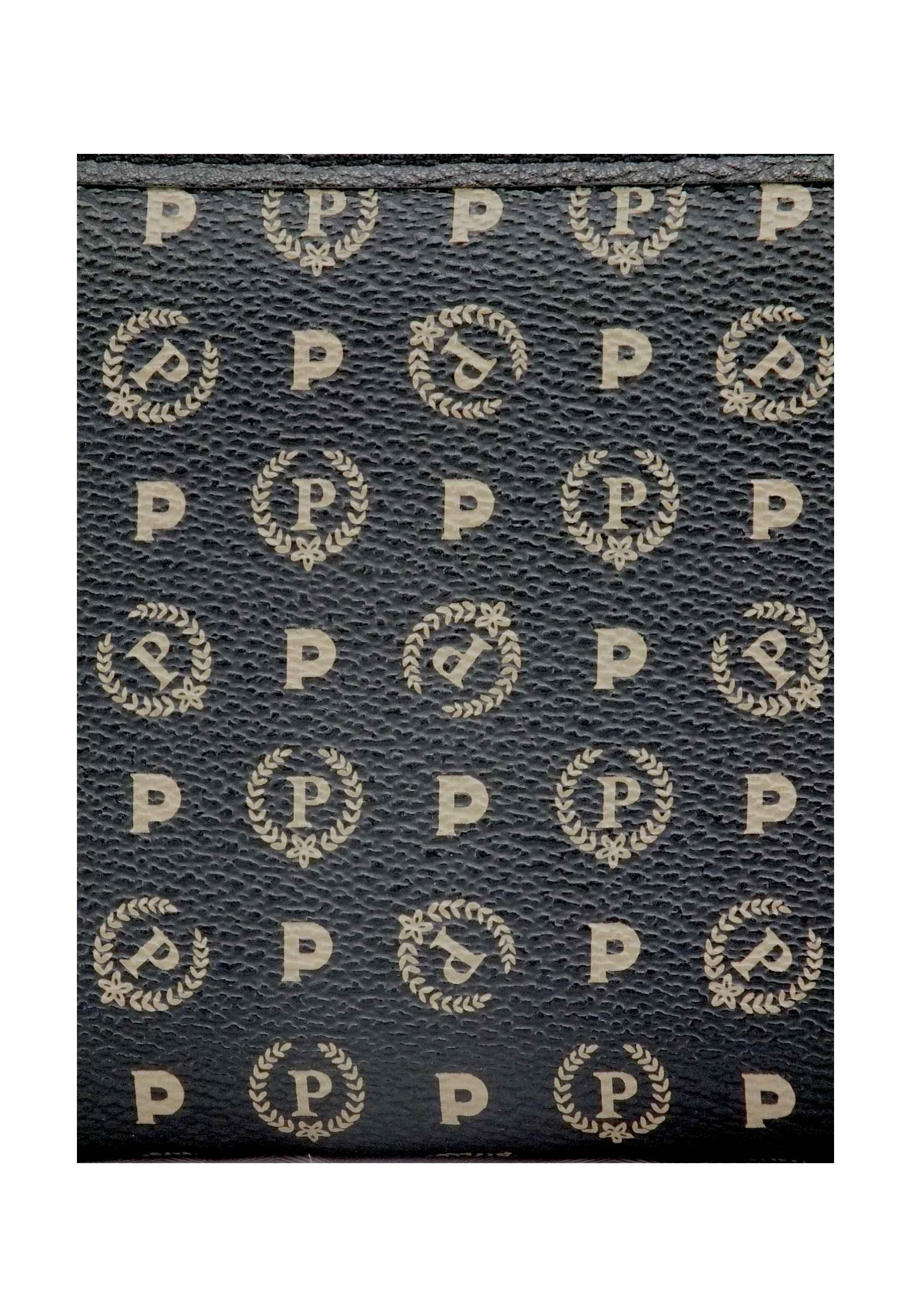 POLLINI Portafoglio Donna Zip Around Loghi Nero TE9001PP02Q1100A - Sandrini Calzature e Abbigliamento