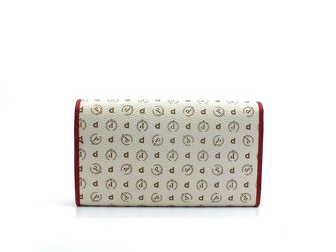 POLLINI Portafoglio Heritage Bottone Loghi Avorio Rosso TE9000PP02Q1110B - Sandrini Calzature e Abbigliamento