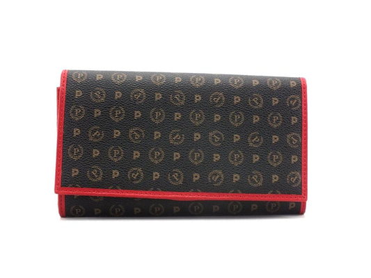 POLLINI Portafoglio Loghi Printed Nero Rosso TE9000PP02Q1100B - Sandrini Calzature e Abbigliamento