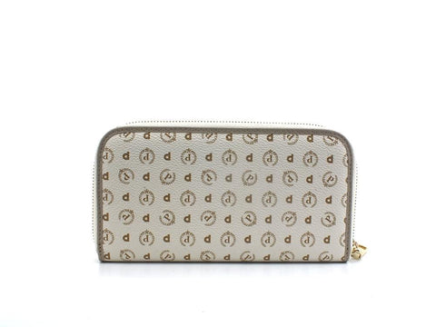 POLLINI Portafoglio Zip Around Loghi Printed Avorio Ghiaccio TE9001PP02Q1110A - Sandrini Calzature e Abbigliamento