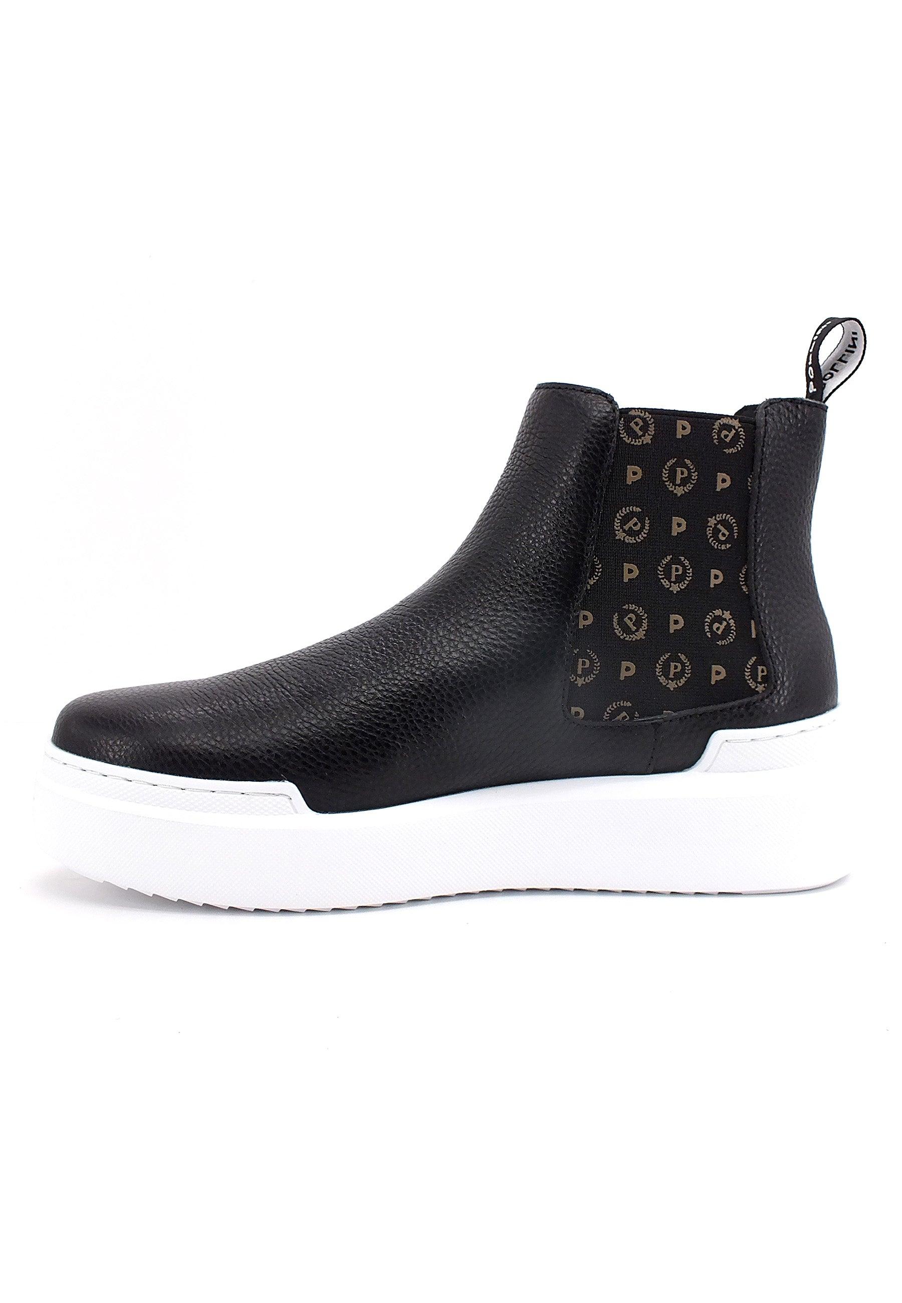 POLLINI Slip On Hi Loghi Donna Nero TA15154G0DQ1F00A - Sandrini Calzature e Abbigliamento