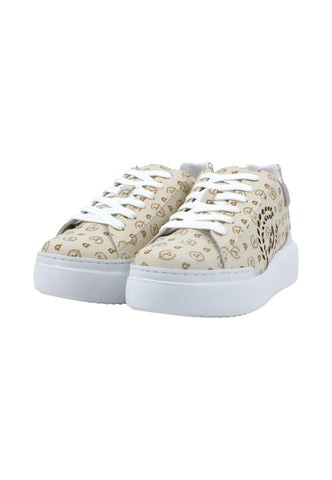 POLLINI Sneaker Donna Avorio Platino TA15064G0AQ1110H - Sandrini Calzature e Abbigliamento
