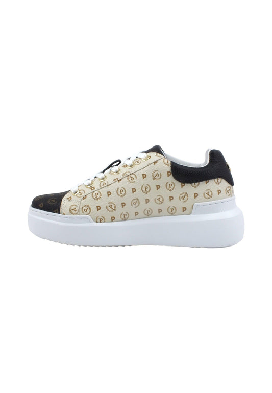 POLLINI Sneaker Donna Bicolor Nero Avorio TA15324G0GQ5300A - Sandrini Calzature e Abbigliamento