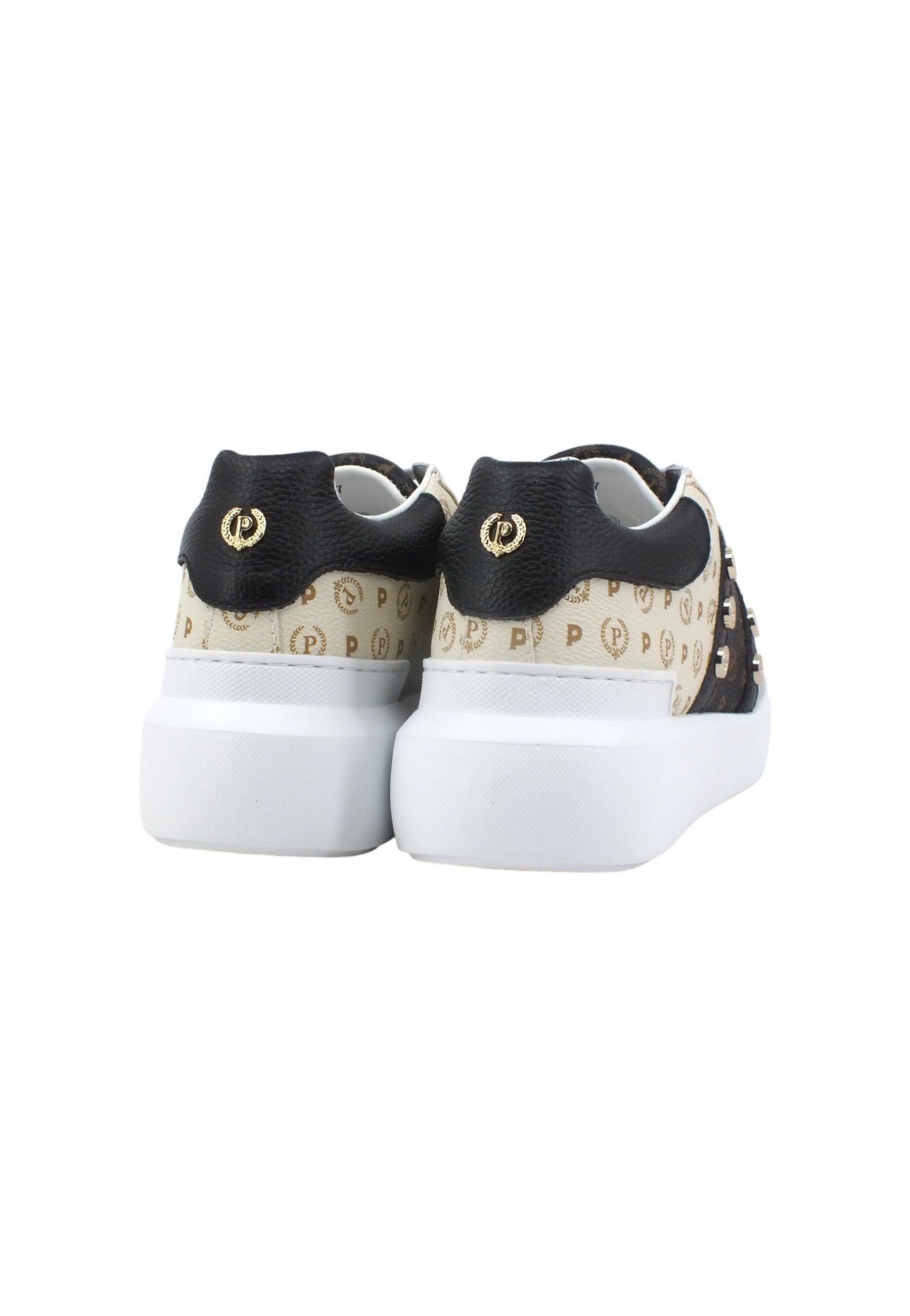 POLLINI Sneaker Donna Bicolor Nero Avorio TA15324G0GQ5300A - Sandrini Calzature e Abbigliamento