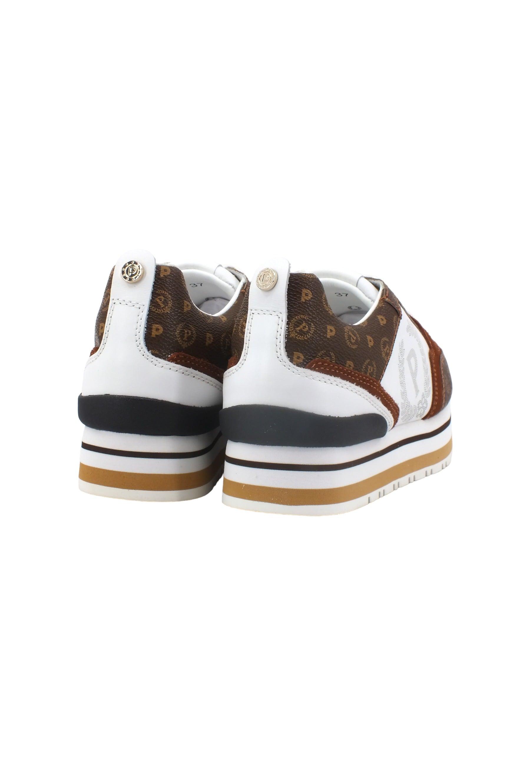 POLLINI Sneaker Donna Marrone Bianco TA15333G0GQ1030A - Sandrini Calzature e Abbigliamento