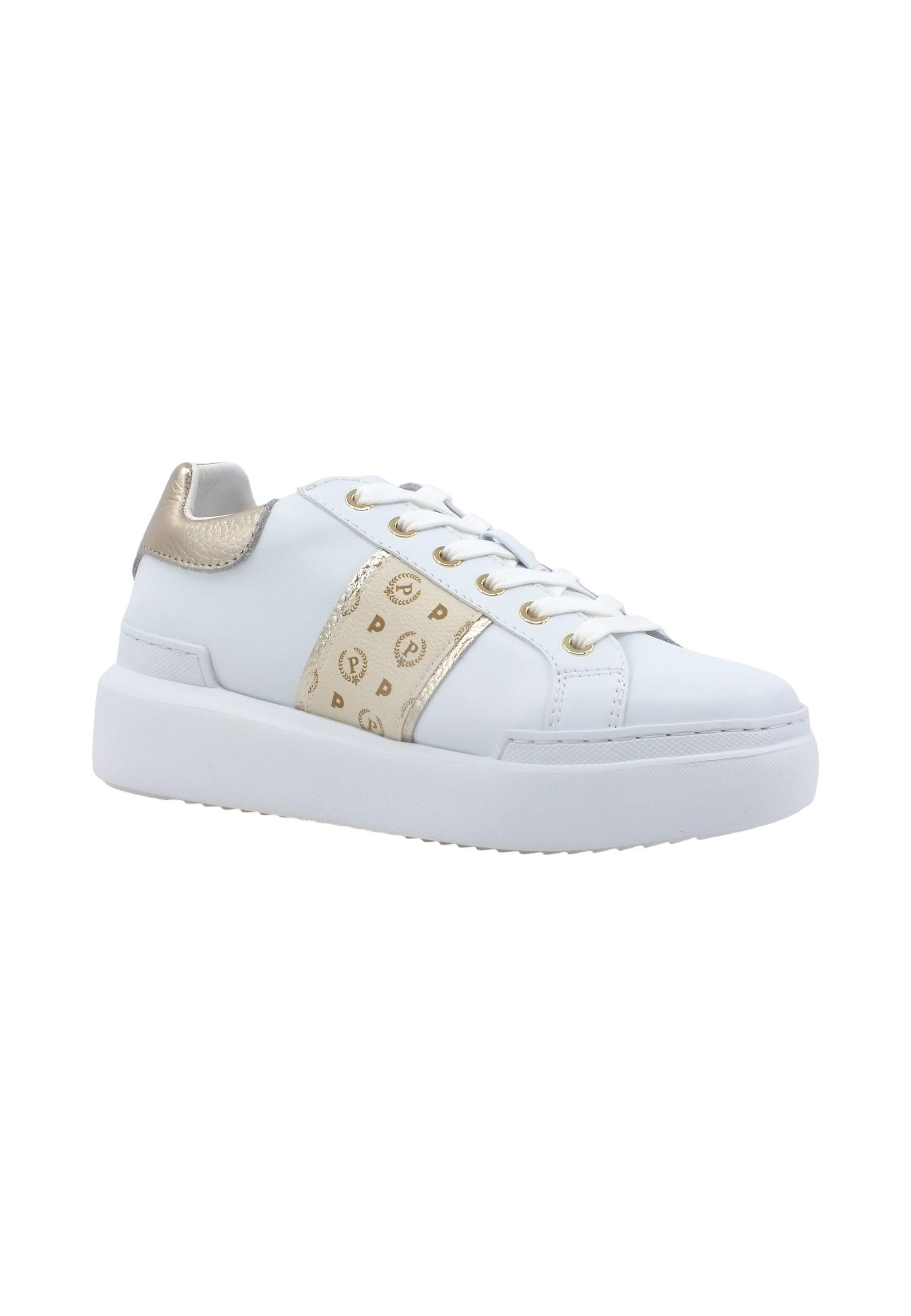 POLLINI Sneaker Donna Platino Bianco TA15034G07Q1A10H - Sandrini Calzature e Abbigliamento