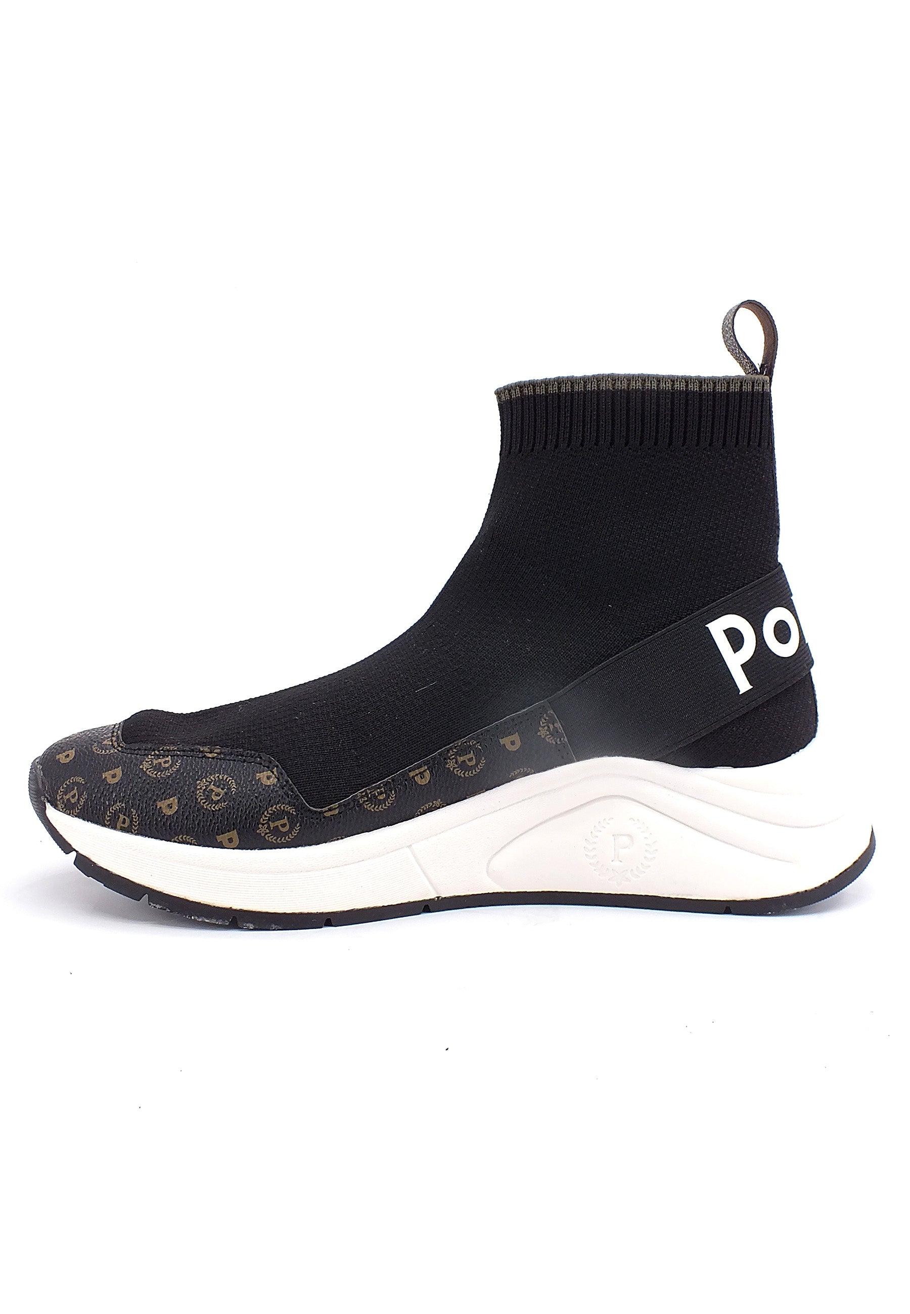 POLLINI Sneaker Elastic Sock Donna Nero TA15125G0DQ10000 - Sandrini Calzature e Abbigliamento