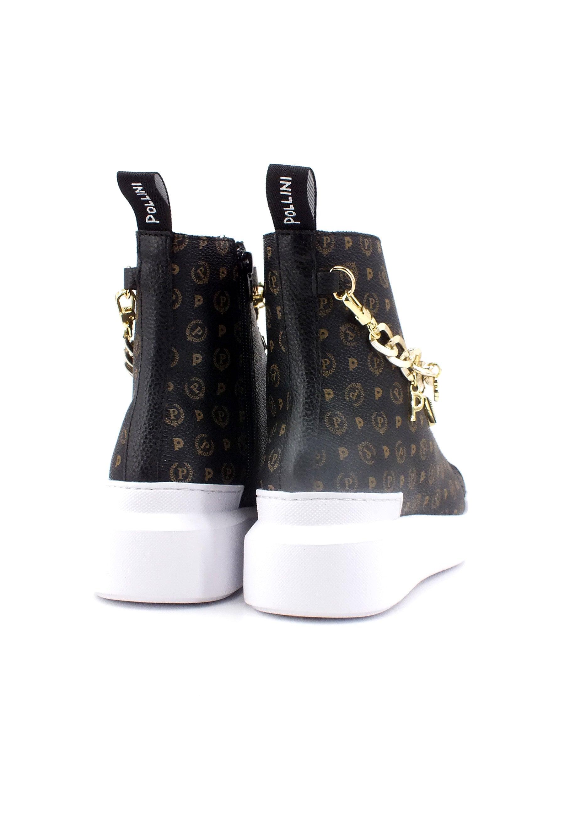 POLLINI Sneaker Hi Donna Nero TA15174G0DQ110A - Sandrini Calzature e Abbigliamento