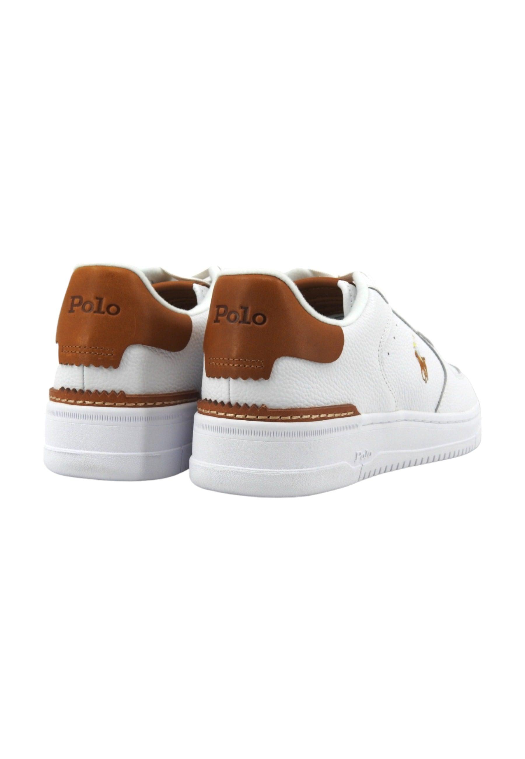 POLO RALPH LAUREN Sneaker Basket Ox Sneaker Uomo White Tan 809923071002U - Sandrini Calzature e Abbigliamento