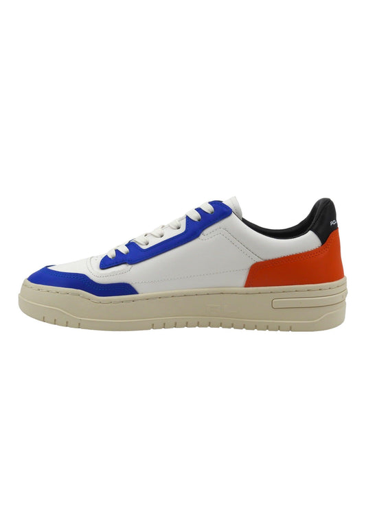 POLO RALPH LAUREN Sneaker Basket Uomo White Orange Blue 809931902003 - Sandrini Calzature e Abbigliamento