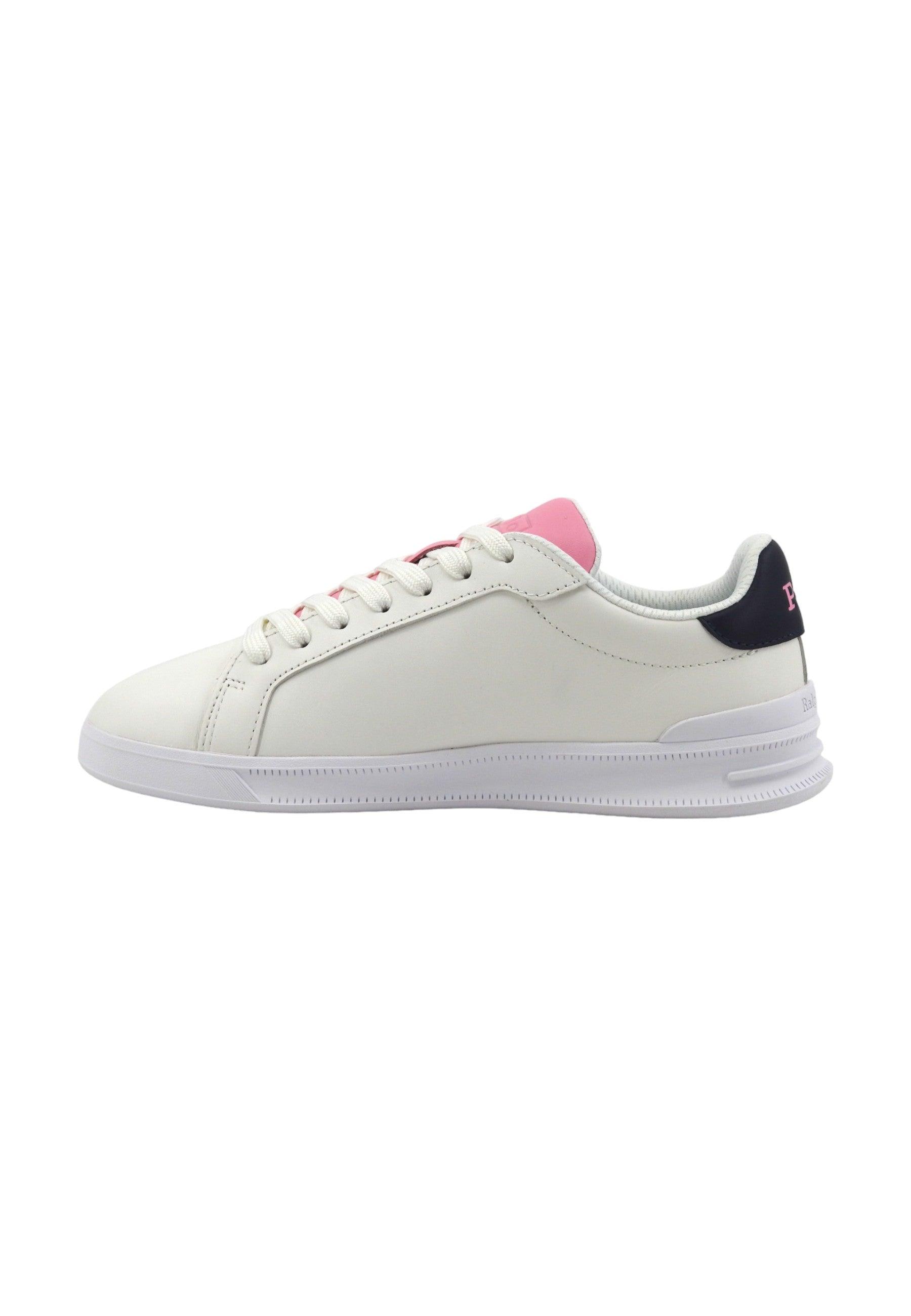 POLO RALPH LAUREN Sneaker Donna White Navy Pink 809931260001 - Sandrini Calzature e Abbigliamento