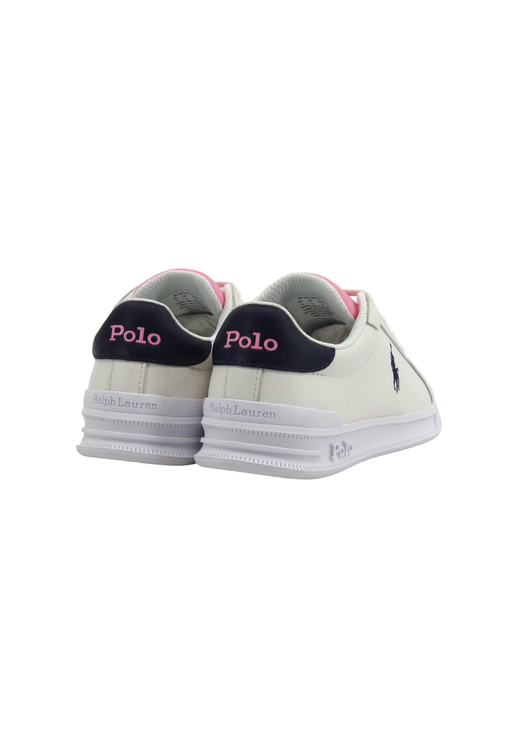 POLO RALPH LAUREN Sneaker Donna White Navy Pink 809931260001 - Sandrini Calzature e Abbigliamento