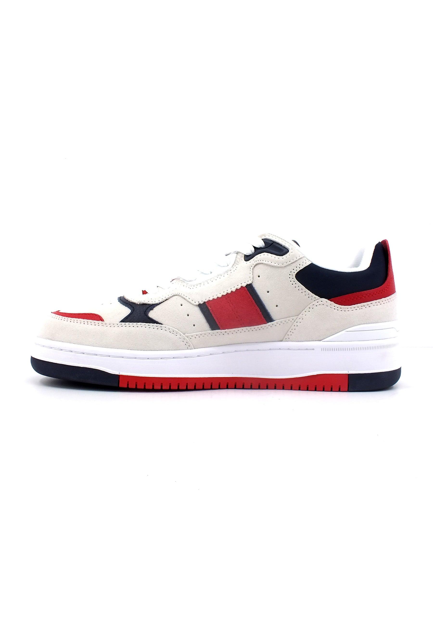 POLO RALPH LAUREN Sneaker Uomo Bianco Navy Red 809913399003 - Sandrini Calzature e Abbigliamento