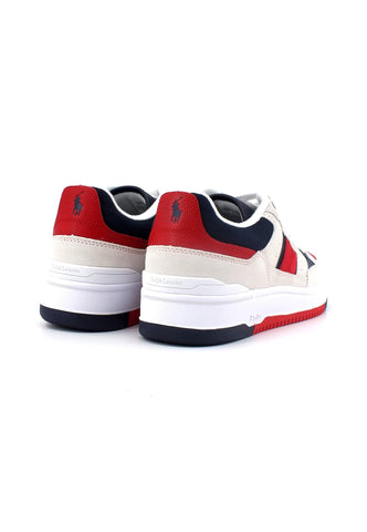 POLO RALPH LAUREN Sneaker Uomo Bianco Navy Red 809913399003 - Sandrini Calzature e Abbigliamento