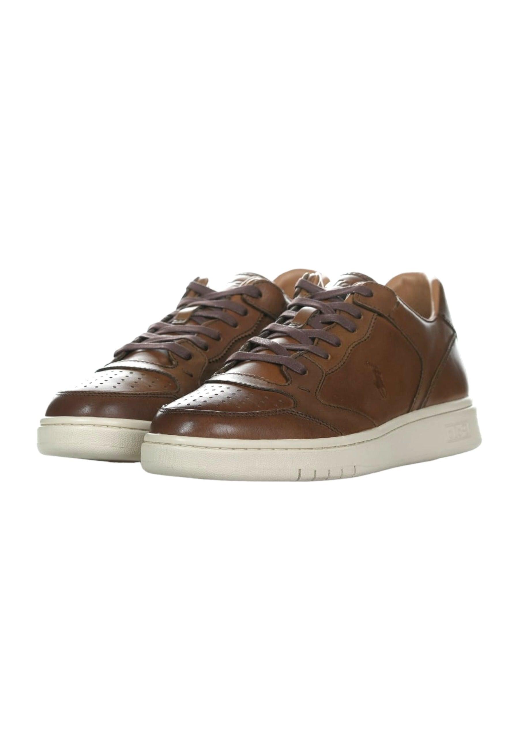 POLO RALPH LAUREN Sneaker Uomo Marrone Snuff 809860967001 - Sandrini Calzature e Abbigliamento