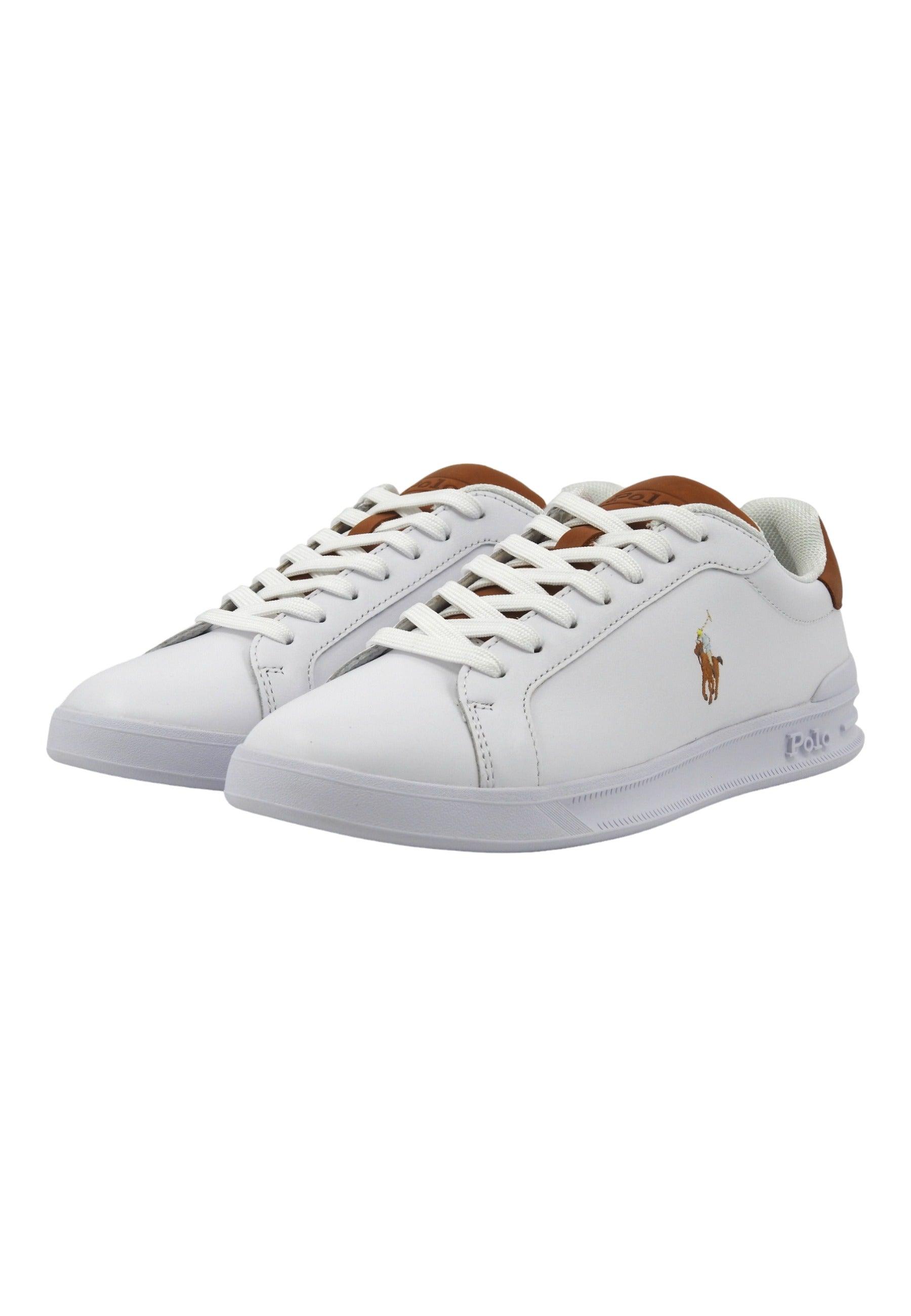 POLO RALPH LAUREN Sneaker Uomo White Tan 809877598001U - Sandrini Calzature e Abbigliamento