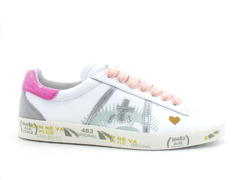PREMIATA Andyd Sneaker Donna Retro Fuxia Heart White ANDYD-3903 - Sandrini Calzature e Abbigliamento