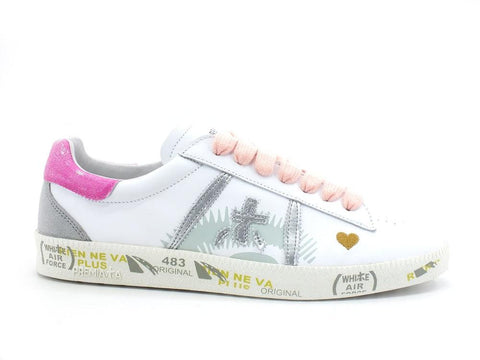 PREMIATA Andyd Sneaker Donna Retro Fuxia Heart White ANDYD-3903 - Sandrini Calzature e Abbigliamento
