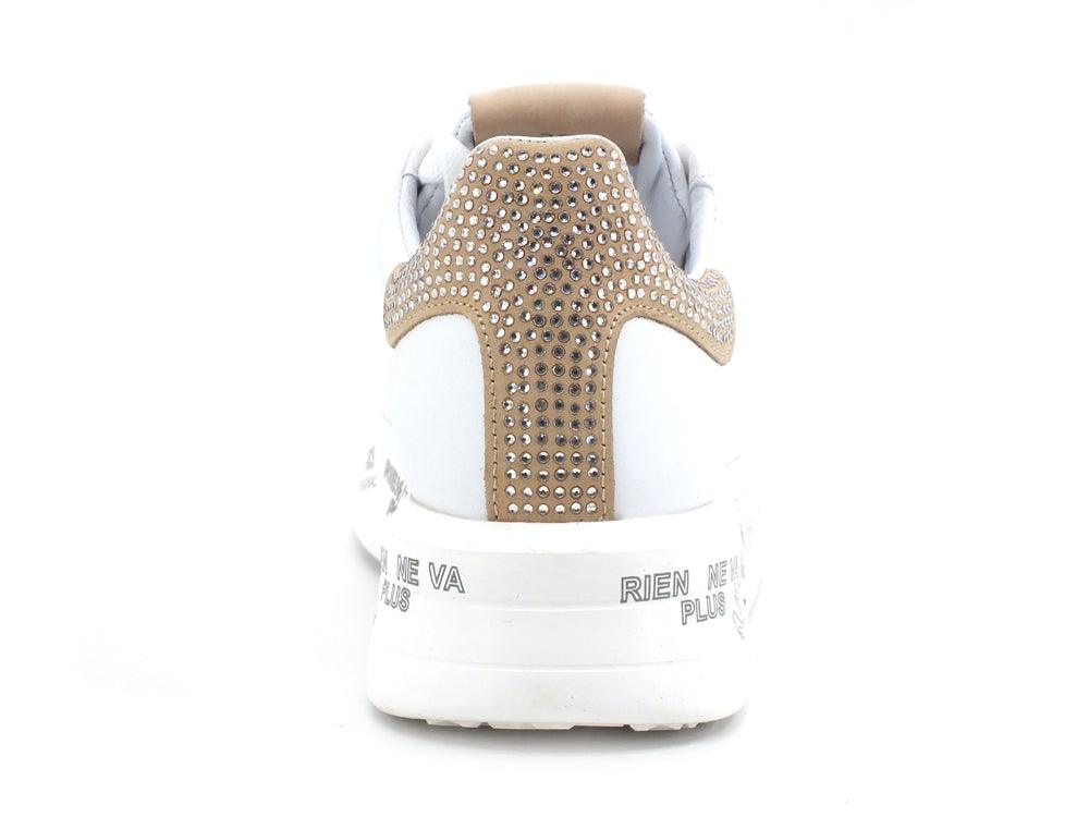 PREMIATA Belle Sneaker Donna Strass White Beige BELLE-4540 - Sandrini Calzature e Abbigliamento