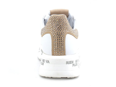 PREMIATA Belle Sneaker Donna Strass White Beige BELLE-4540 - Sandrini Calzature e Abbigliamento