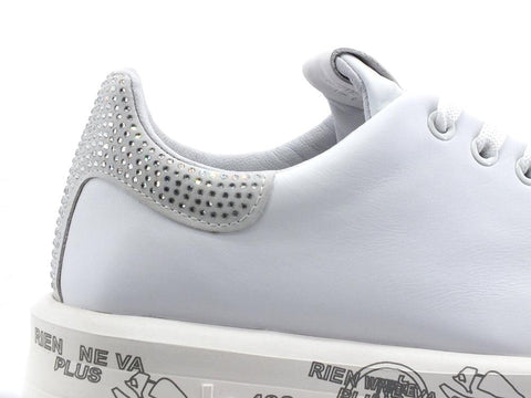 PREMIATA Belle Sneaker Pelle Retro Strass White BELLE5717 - Sandrini Calzature e Abbigliamento