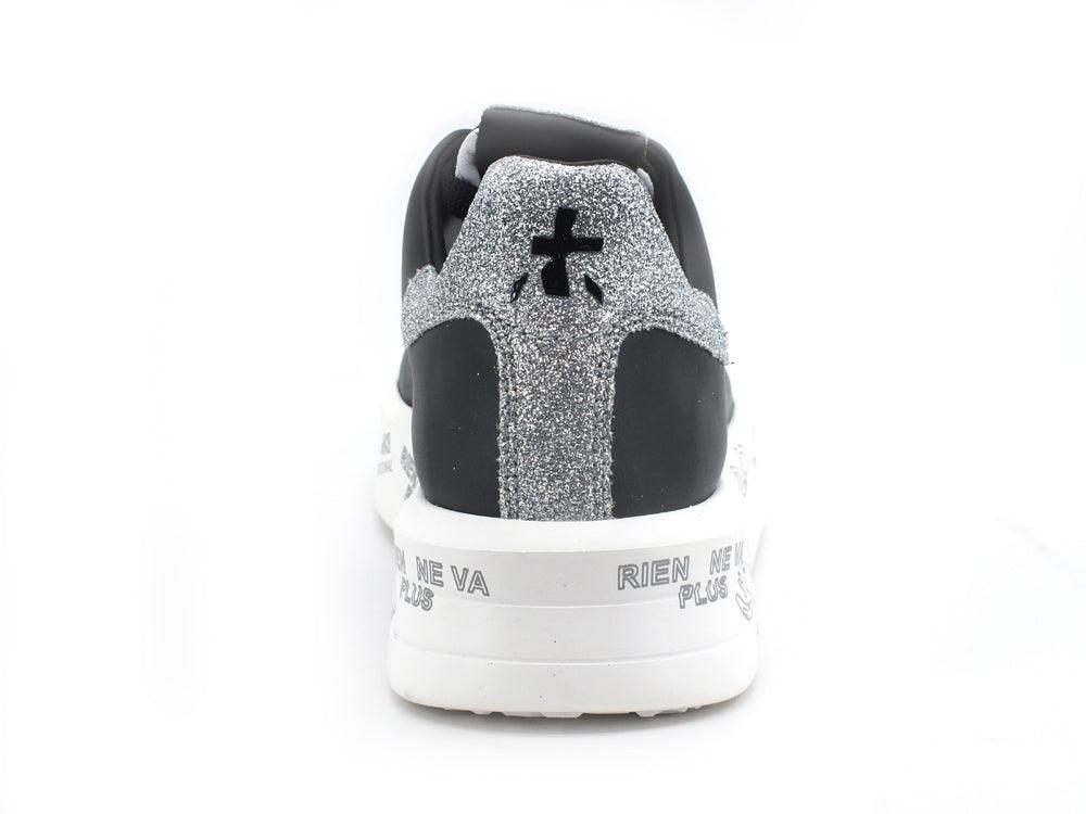PREMIATA Belle Sneaker Platform Glitter Nero Argento BELLE-4904 - Sandrini Calzature e Abbigliamento