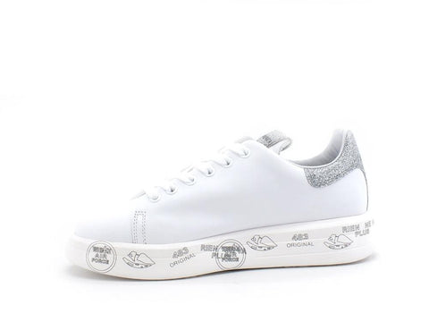 PREMIATA Belle Sneaker Platform Glitter White Argento BELLE-4903 - Sandrini Calzature e Abbigliamento