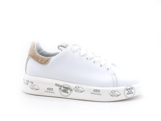 PREMIATA Belle Sneaker Platform Retro Cocco White Beige BELLE-5380 - Sandrini Calzature e Abbigliamento