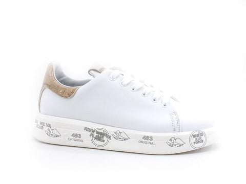 PREMIATA Belle Sneaker Platform Retro Cocco White Beige BELLE-5380 - Sandrini Calzature e Abbigliamento