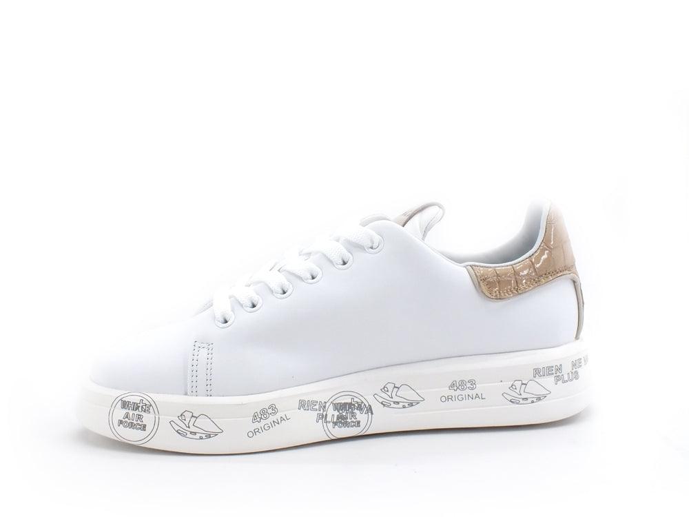 PREMIATA Belle Sneaker Platform Retro Cocco White Beige BELLE-5380 - Sandrini Calzature e Abbigliamento