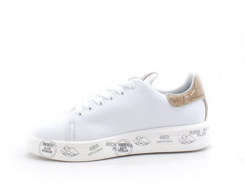 PREMIATA Belle Sneaker Platform Retro Cocco White Beige BELLE-5380 - Sandrini Calzature e Abbigliamento