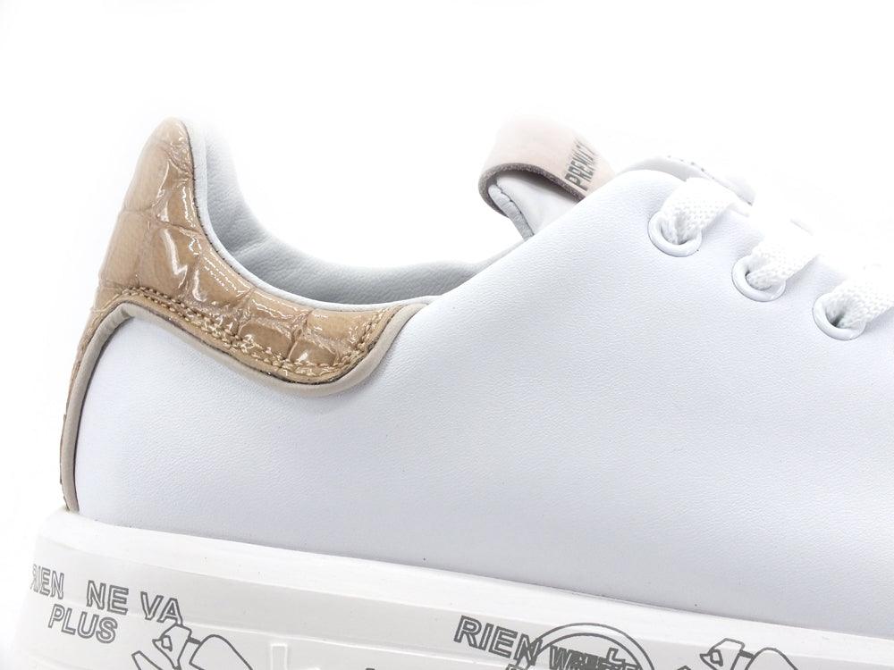 PREMIATA Belle Sneaker Platform Retro Cocco White Beige BELLE-5380 - Sandrini Calzature e Abbigliamento