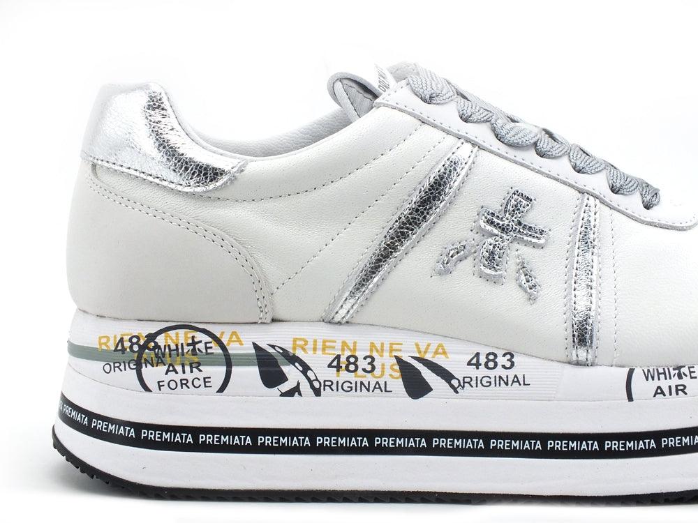 PREMIATA Beth Sneaker Platform Donna White Silver BETH-4517 - Sandrini Calzature e Abbigliamento