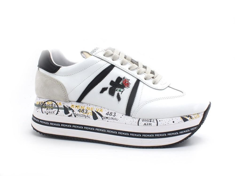 PREMIATA Beth Sneaker Running Platform Bianco Nero BETH-5350 - Sandrini Calzature e Abbigliamento