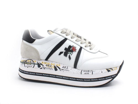 PREMIATA Beth Sneaker Running Platform Bianco Nero BETH-5350 - Sandrini Calzature e Abbigliamento