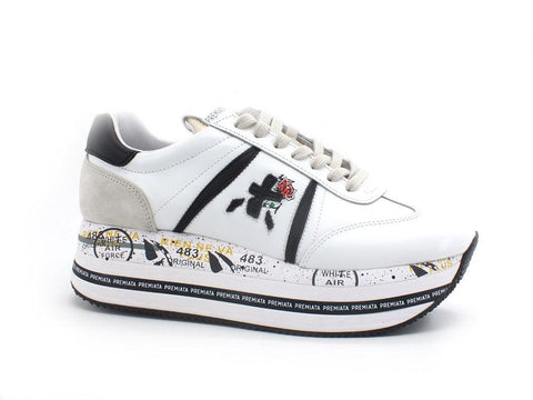 PREMIATA Beth Sneaker Running Platform Bianco Nero BETH-5350 - Sandrini Calzature e Abbigliamento