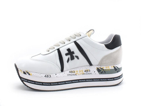 PREMIATA Beth Sneaker Running Platform Bianco Nero BETH-5350 - Sandrini Calzature e Abbigliamento