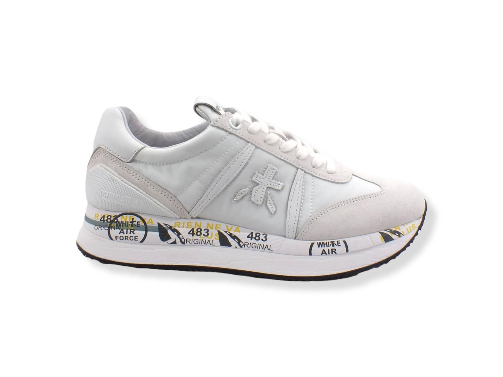 PREMIATA Conny Running Suede Nylon White Sneaker Donna White CONNY5617 - Sandrini Calzature e Abbigliamento