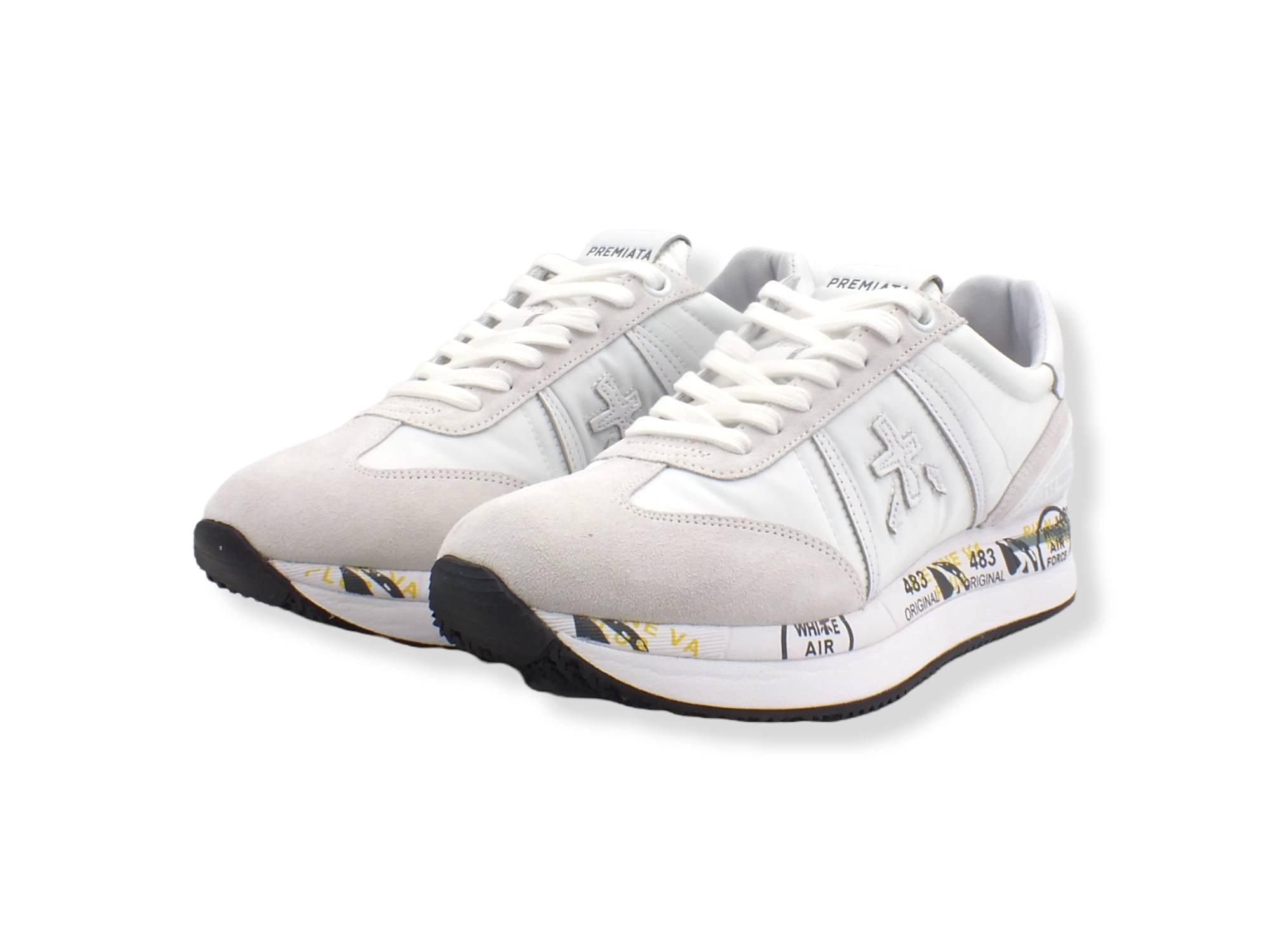 PREMIATA Conny Running Suede Nylon White Sneaker Donna White CONNY5617 - Sandrini Calzature e Abbigliamento