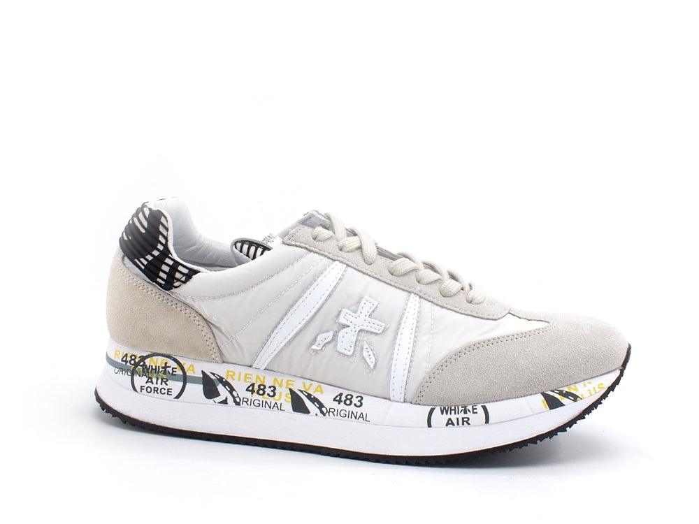 PREMIATA Conny Sneaker Platform Nylon White Black CONNY-5331 - Sandrini Calzature e Abbigliamento