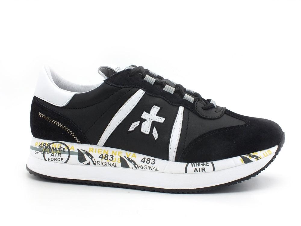 PREMIATA Conny Sneaker Running Donna Black White CONNY-5204 - Sandrini Calzature e Abbigliamento